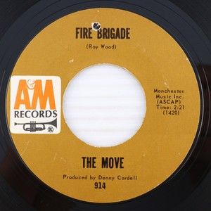 The Move, Fire Brigade/Walk Upon The Water 1968 45 rpm 7" Single Record A&M 914